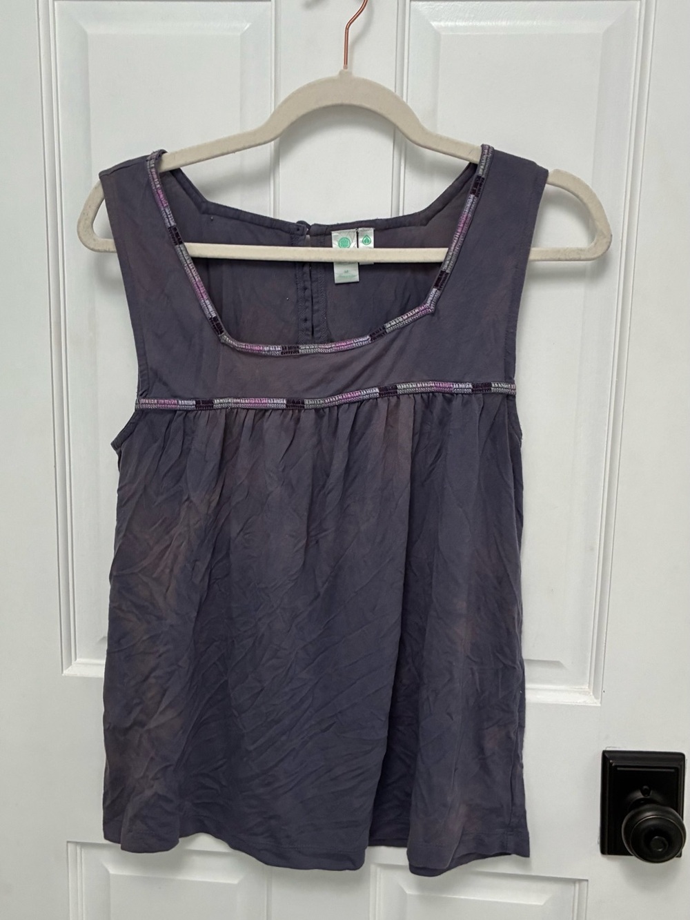 Aventura Dusky Purple Embellished Square-Neck Camisole